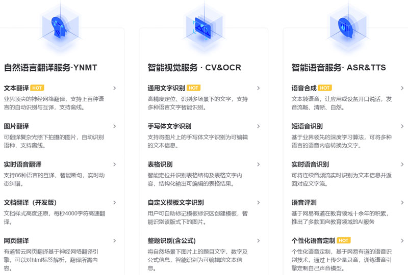 有道智云AI开放平台